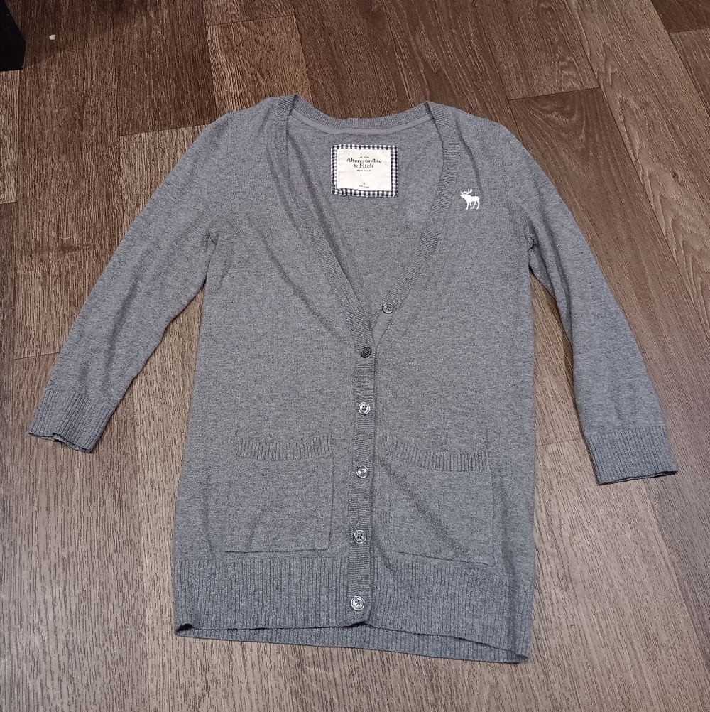 Abercrombie & Fitch Gray Knit Sweater Sz S